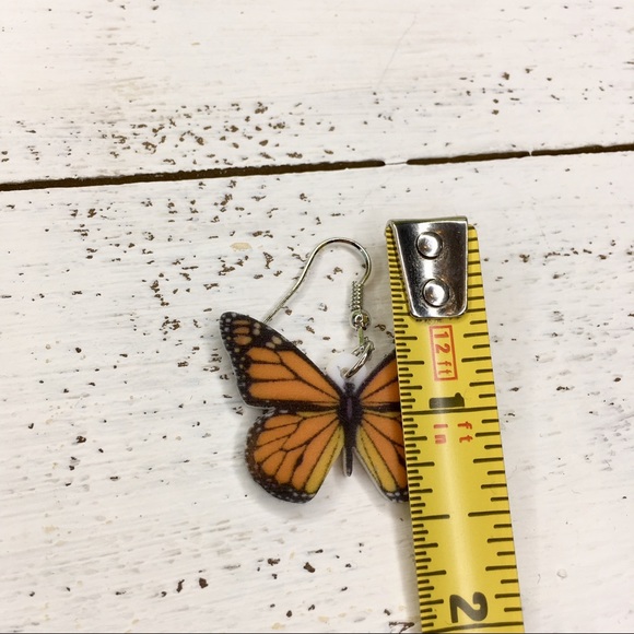 Monarch Butterfly Acrylic Earrings - Picture 8 of 8